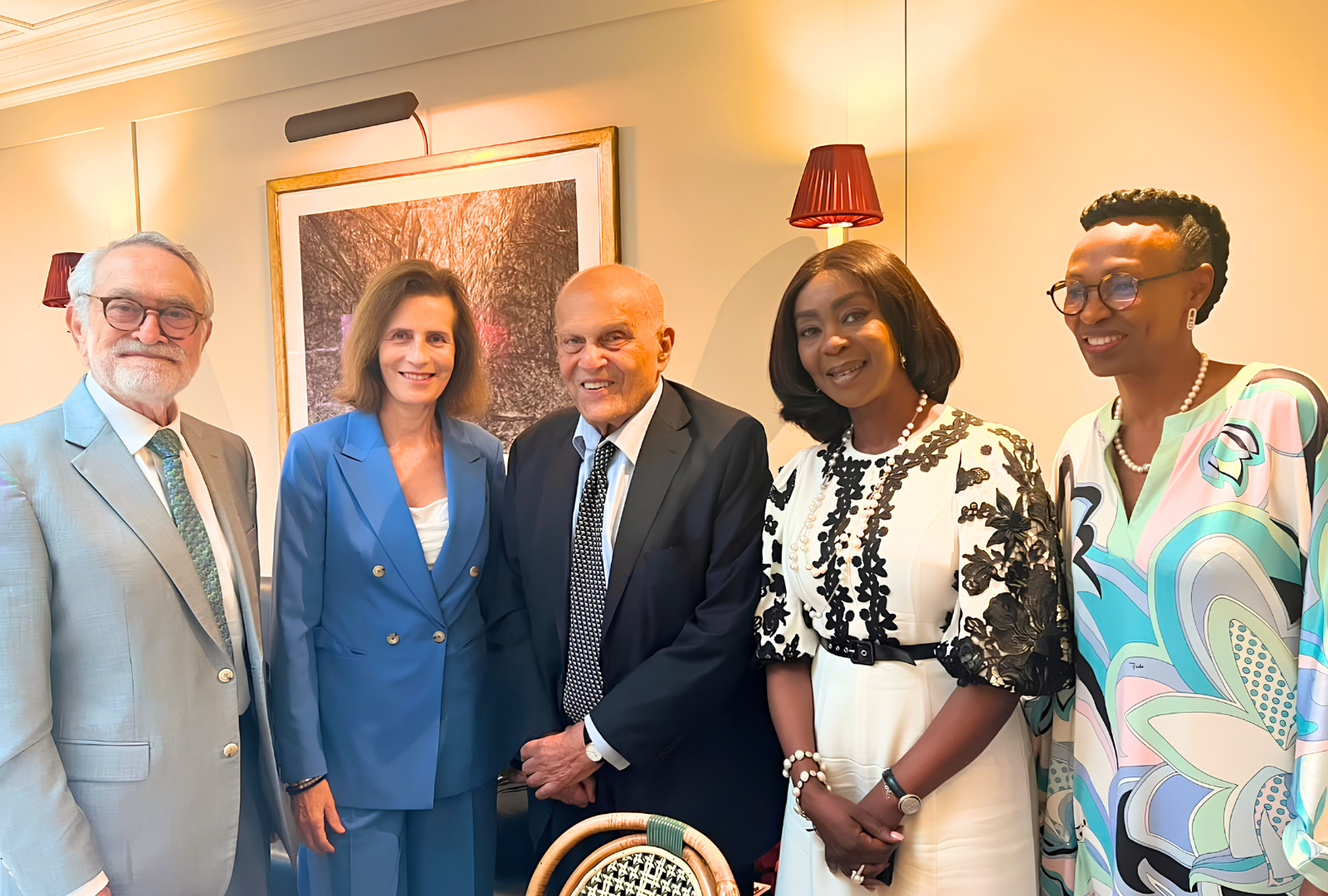 H.E. Mrs Toyin Ojora Saraki meeting Professor Sir Magdi Yacoub